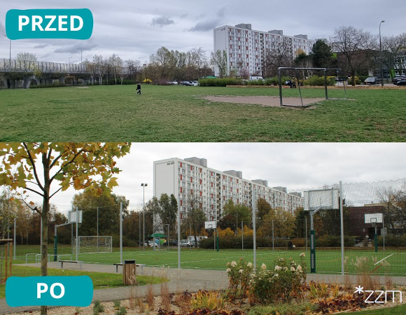 Nowe boisko wielofunkcyjne na os. Oświecenia, przy zbiegu ulicy Dolskiej i Śremskiej