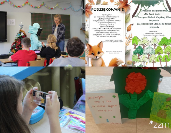 Podziękowania i własnoręcznie wykonane laurki za pracę edukacyjną