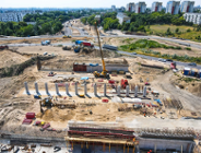 Postęp prac na budowie trasy tramwajowej na Naramowice