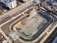 Postępuje budowa zbiornika retencyjnego na Łacinie