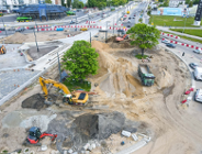 Prace na rondzie Rataje