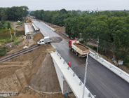 Próby obciążeniowe na wiadukcie na ul. Lutyckiej