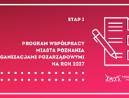 Program Współpracy Miasta Poznania z Organizacjami Pozarządowymi na 2027 rok