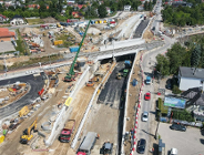 Przejazd w stronę Plewisk pod nowymi wiaduktami