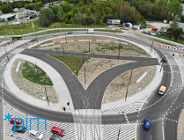 Rondo Żegrze z sygnalizacją świetlną