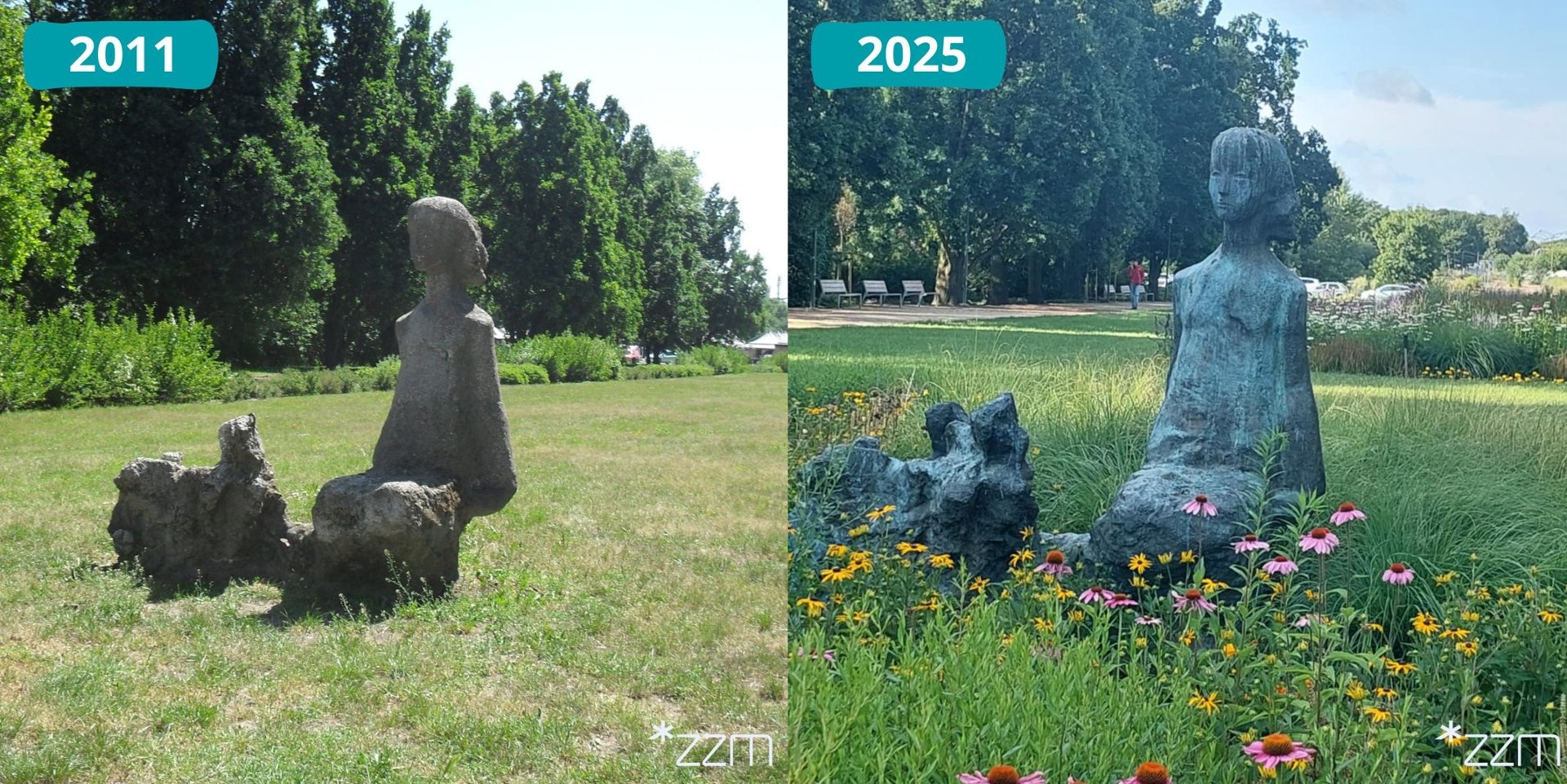Rzeźba "Dziewczyna z kwiatami" została zrewitalizowana w ramach rewaloryzacji skweru Sprawiedliwych Wśród Narodów Świata (dawne Błonia Wildeckie) Rzeźba "Dziewczyna z kwiatami" została zrewitalizowana w ramach rewaloryzacji skweru Sprawiedliwych Wśród Narodów Świata (dawne Błonia Wildeckie).