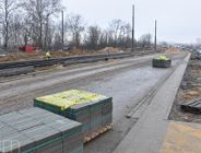 Trwa budowa jezdni, ułożono tory w rejonie ulic Unii Lubelskiej i Falistej