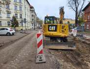 Trwa przebudowa ul. Kolejowej na Łazarzu