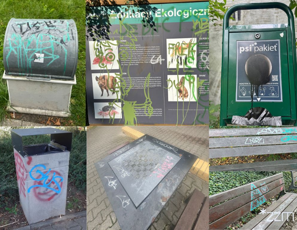 Tylko w tym roku ZZM na usuwanie pseudograffiti przeznaczył blisko 85 tys. zł. Łączny koszt napraw i czyszczenia tych obiektów wyniósł w tym roku blisko 85 tysięcy złotych. To środki, które mogłyby zostać przeznaczone na zakup nowych huśtawek, doposażenie siłowni plenerowych czy nasadzenia drzew i krzewów