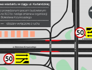 Wiadukt na ul. Kurlandzkiej - zmiana organizacji ruchu