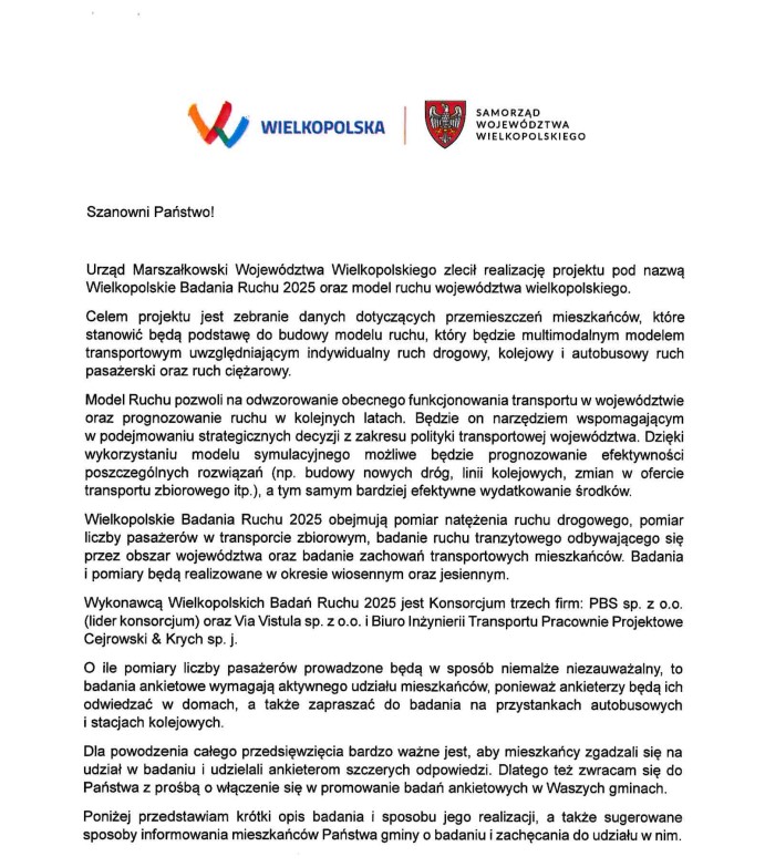 Wielkopolskie Badania Ruchu 2025