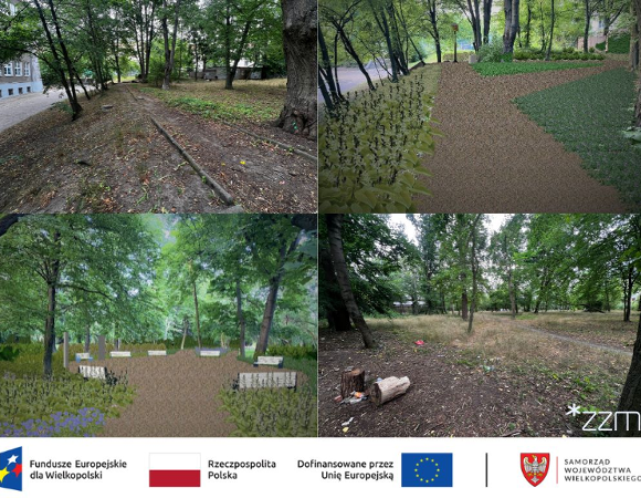 Zdjęcia i wizualizacje skweru przy ul. Widnej