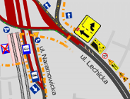 Zwężenie na ul. Lechickiej